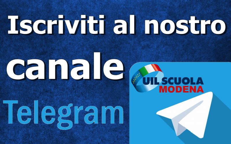 Iscriviti al canale Telegram della Uil Scuola Modena