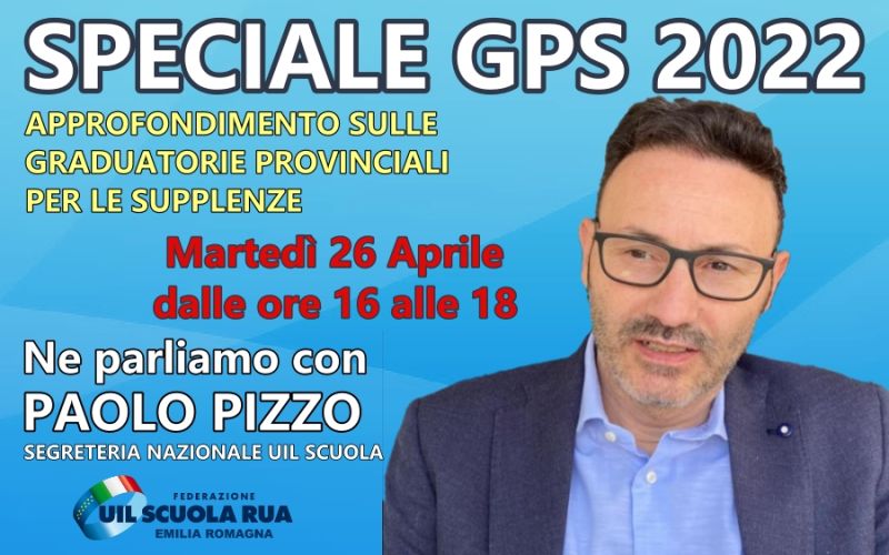 WEBINAR – SPECIALE GPS 2022 | martedì 26 aprile dalle ore 16.00 alle ore 18.00
